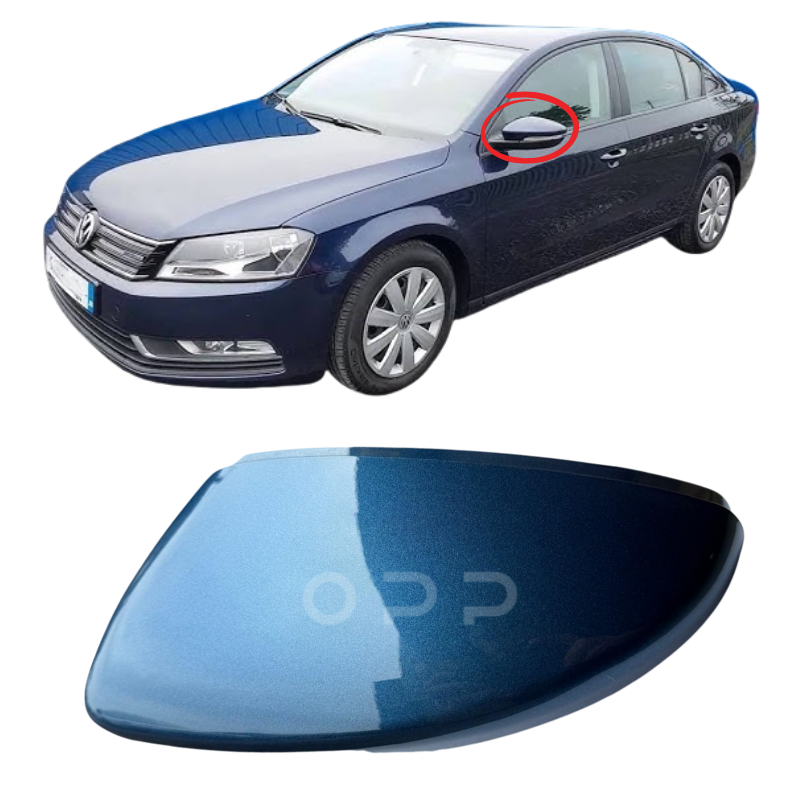 VW Passat 2010-2015 Door Wing Mirror Cover Painted Silk Blue LD5L