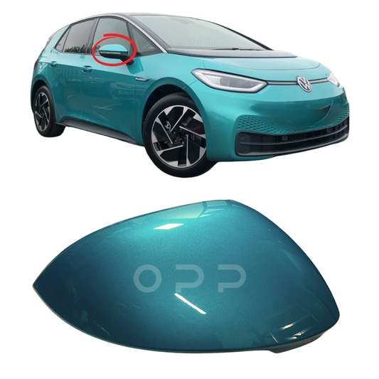 VW ID3 2020- Door Wing Mirror Cover Painted Makena Turquoise LC6L