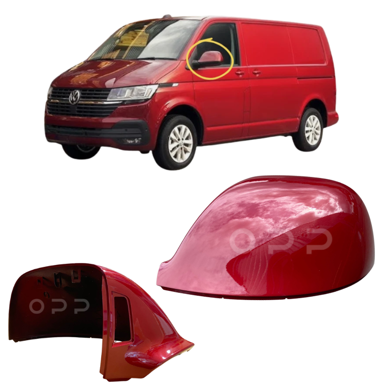 VW T6 T6.1 Transporter 2015-2024 Door Wing Mirror Cover Painted Fortana Red