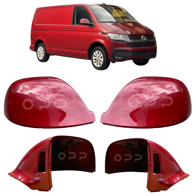 VW T6 T6.1 Transporter 2015-2024 Door Wing Mirror Cover Painted Fortana Red