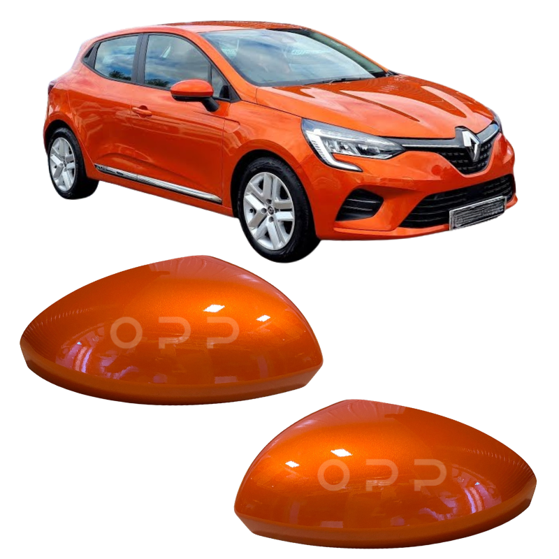 Renault Clio 2019-2024 Door Wing Mirror Cover Painted Valencia Orange