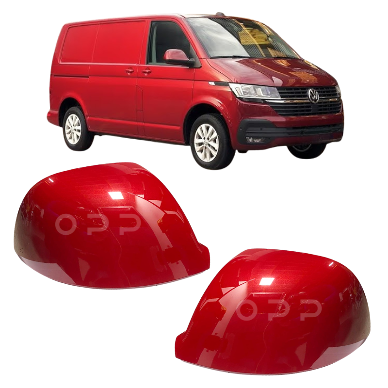 VW T6 T6.1 Transporter 2015-2024 Door Wing Mirror Cover Painted Fortana Red