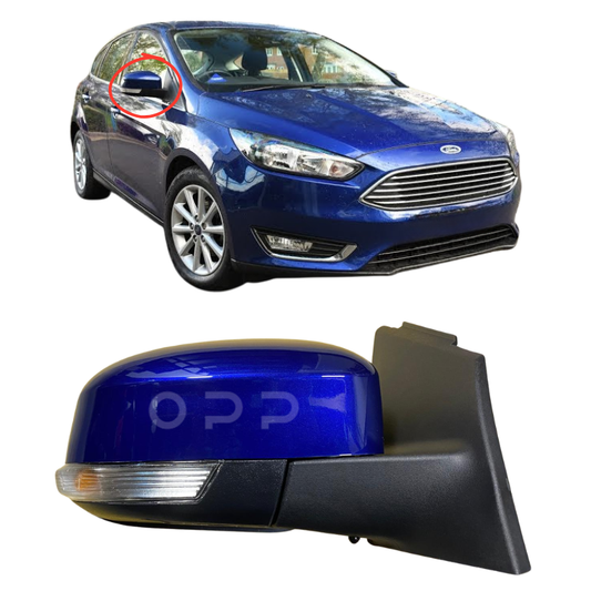 Ford Focus MK3 2011-2018 Door Wing Mirror Complete Electric Painted Deep Impact Blue