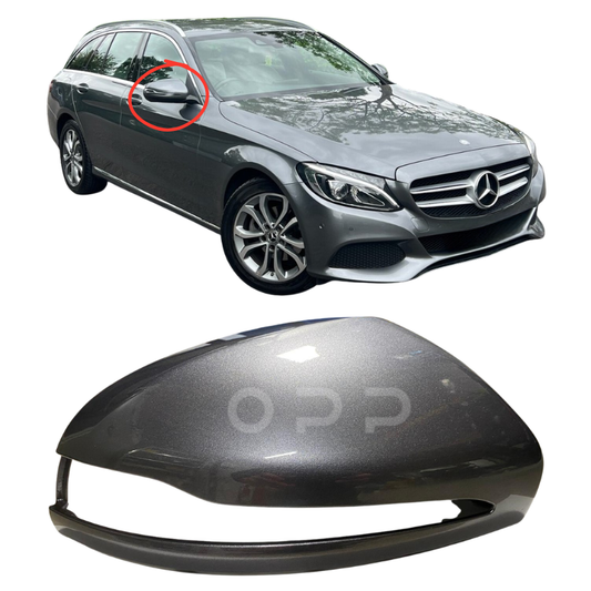 Mercedes Benz C Class 2015-2021 Door Wing Mirror Cover Painted Mountain Grey 787