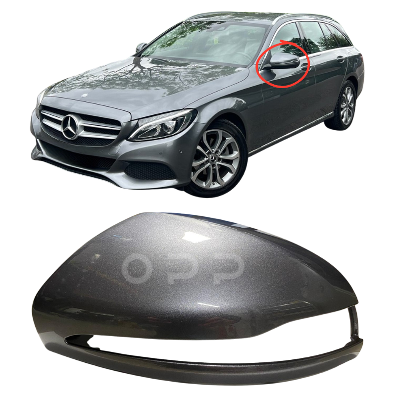 Mercedes Benz C Class 2015-2021 Door Wing Mirror Cover Painted Mountain Grey 787