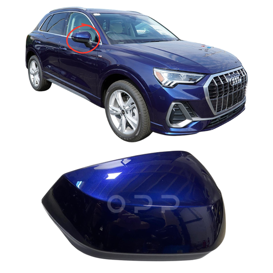 Audi Q2 Q3 2017-2024 Door Wing Mirror Cover Painted Navarra Blue LX5H