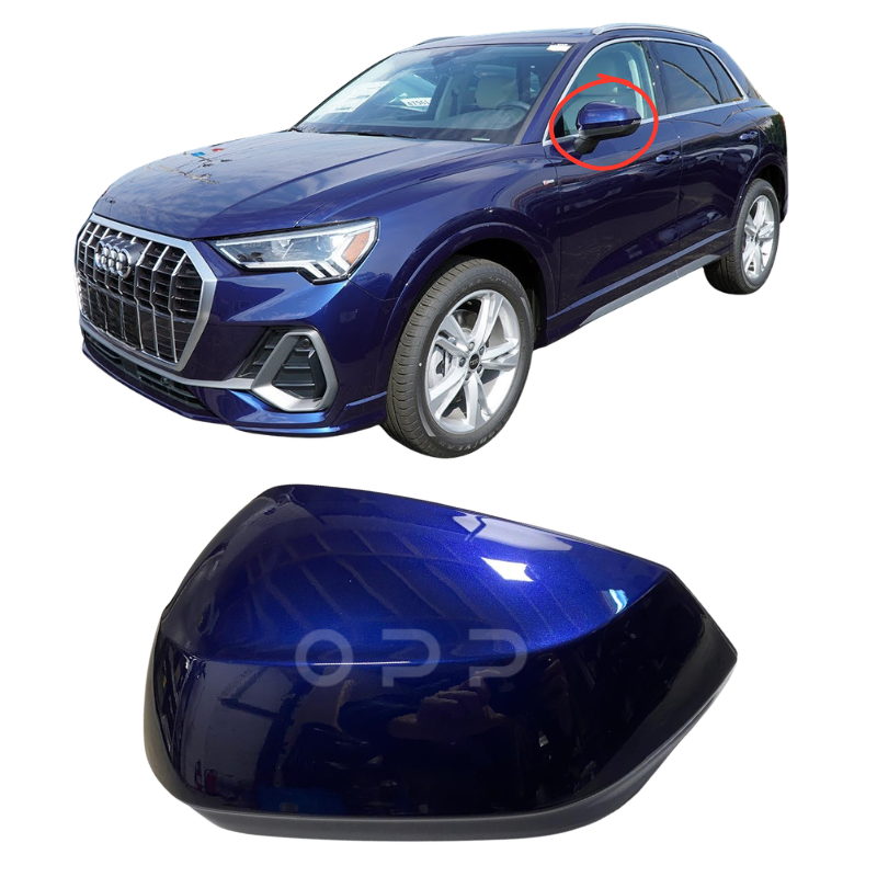 Audi Q2 Q3 2017-2024 Door Wing Mirror Cover Painted Navarra Blue LX5H