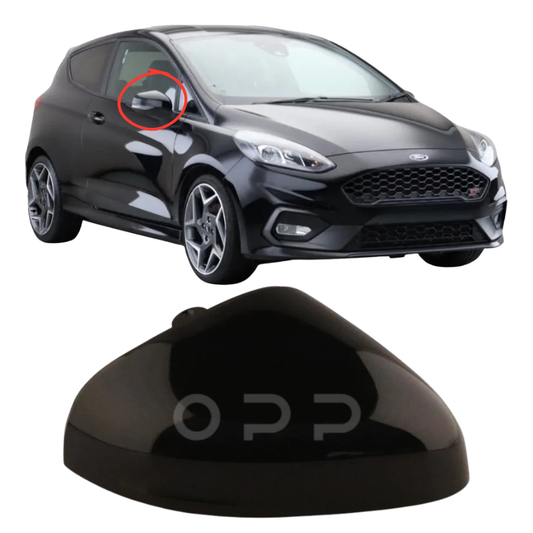 Ford Fiesta MK8 2018- Door Wing Mirror Cover Painted Shadow Black Mica