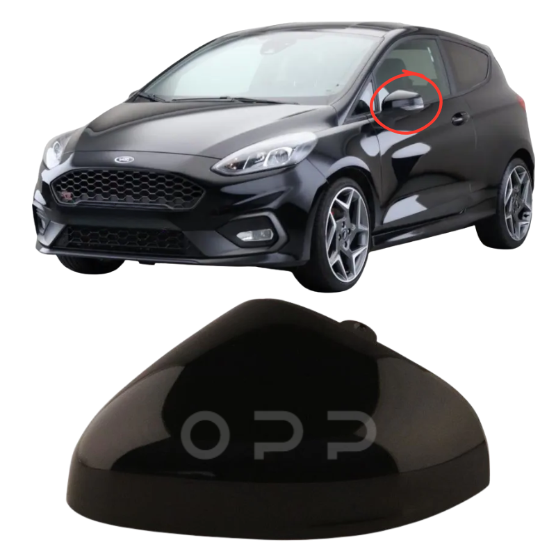 Ford Fiesta MK8 2018- Door Wing Mirror Cover Painted Shadow Black Mica