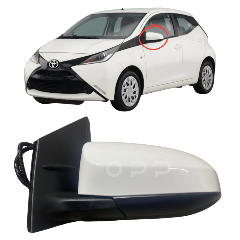 Toyota Aygo 2014-2020 Door Wing Mirror Complete Electric Painted White
