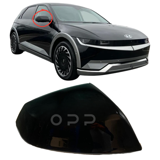 Hyundai Ioniq 5 2021- Door Wing Mirror Cover Painted Metallic Black