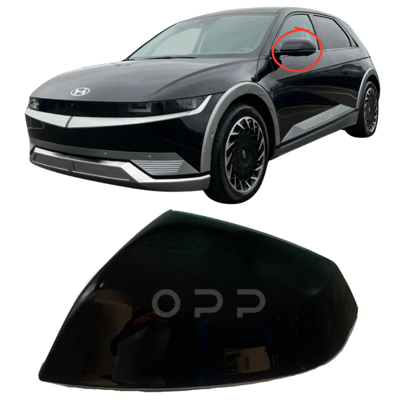 Hyundai Ioniq 5 2021- Door Wing Mirror Cover Painted Metallic Black