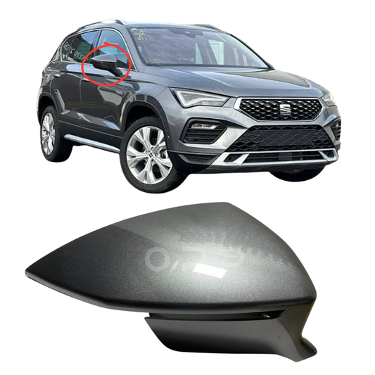 Seat Ateca 2016- Door Wing Mirror Cover Painted Metallic Grey