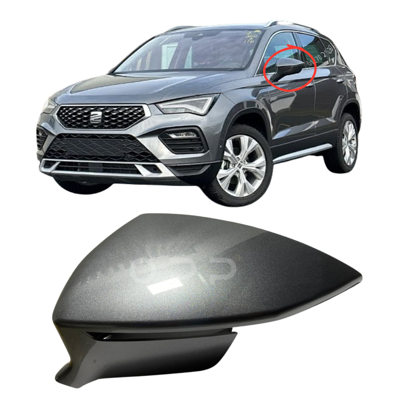 Seat Ateca 2016- Door Wing Mirror Cover Painted Metallic Grey