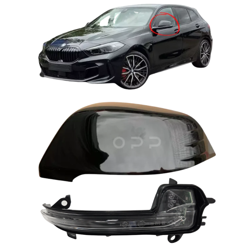 BMW 1 Series 2019- Door Wing Mirror Cover & Indicator Painted Sapphire Black 475