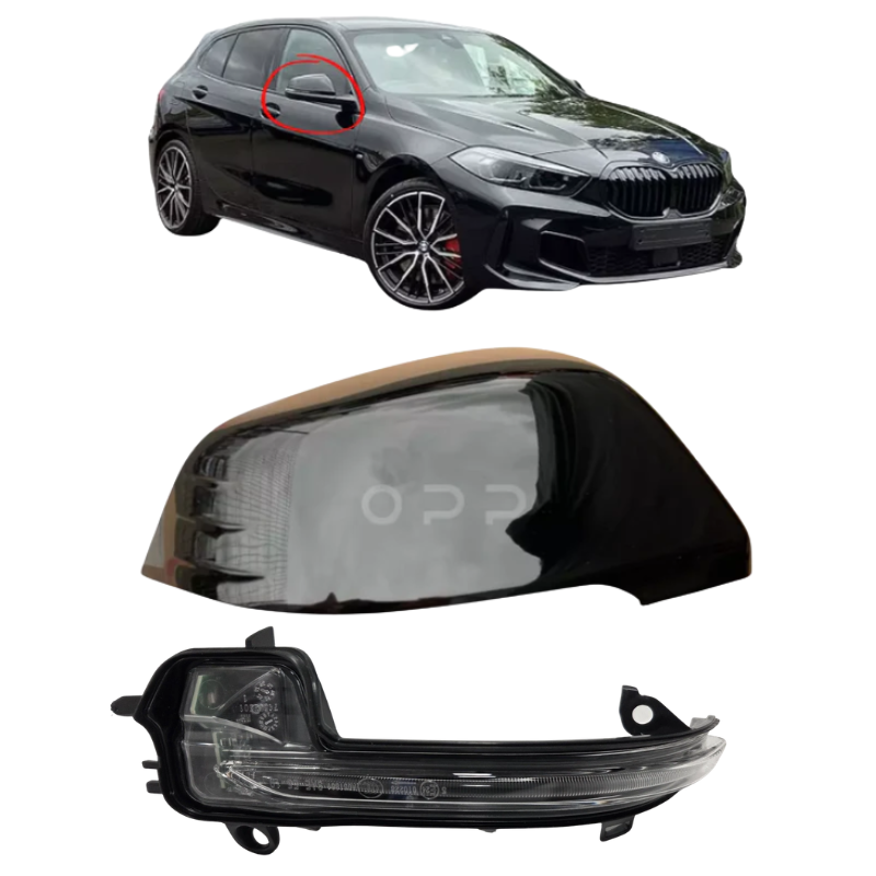 BMW 1 Series 2019- Door Wing Mirror Cover & Indicator Painted Sapphire Black 475