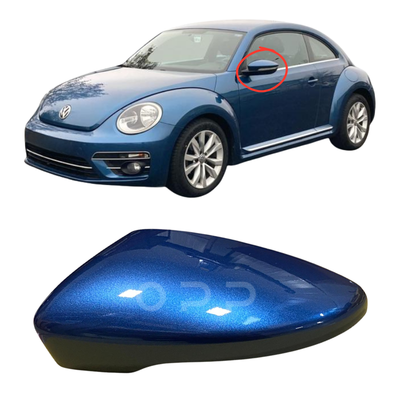 VW Beetle 2012-2018 Door Wing Mirror Cover Painted Silk Blue