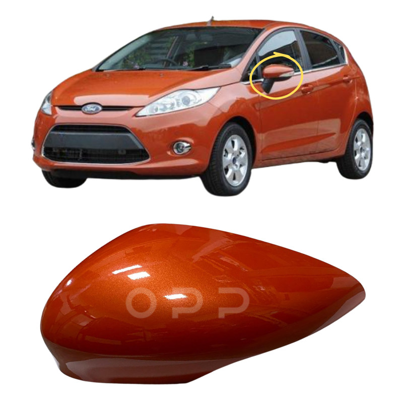 Ford Fiesta 2008-2017 Door Wing Mirror Cover Painted Mars Red