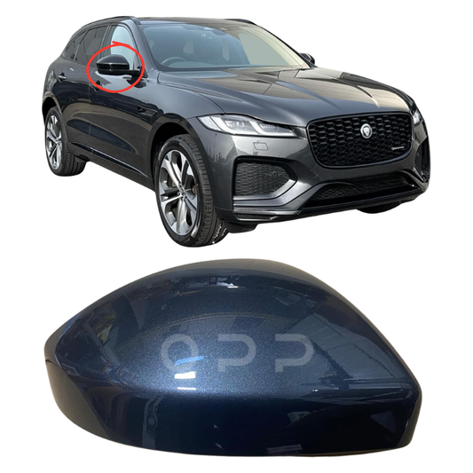 Jaguar F Pace 2016-2022 Door Wing Mirror Cover Painted Carpathian Grey