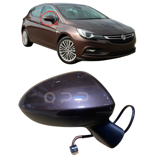Vauxhall Astra K MK7 2015-2019 Door Wing Mirror Complete Painted Electric Dark Caramel