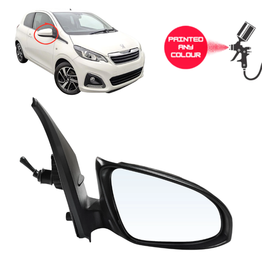 Peugeot 108 2014-2020 Door Wing Mirror Complete Manual Painted