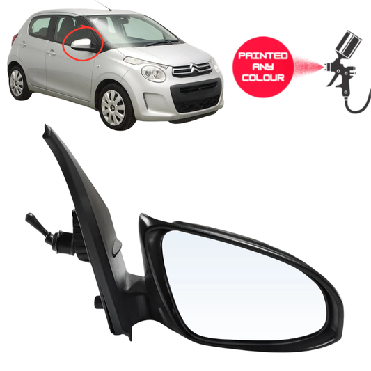Citroen C1 2014-2020 Door Wing Mirror Complete Manual Painted