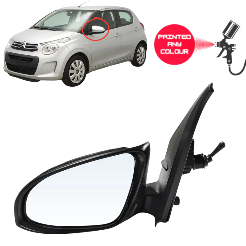 Citroen C1 2014-2020 Door Wing Mirror Complete Manual Painted