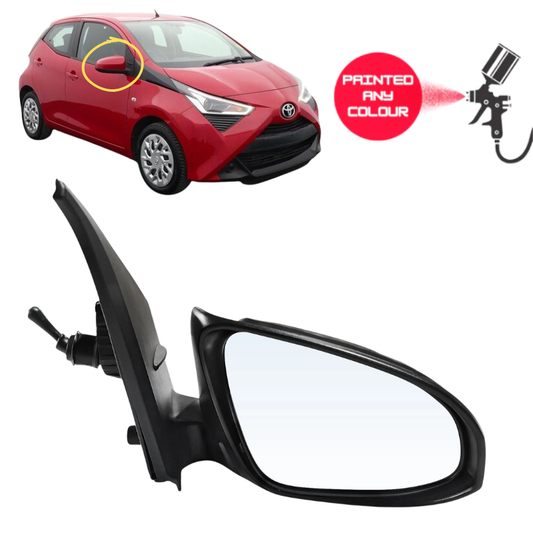 Toyota Aygo 2014-2020 Door Wing Mirror Complete Manual Painted