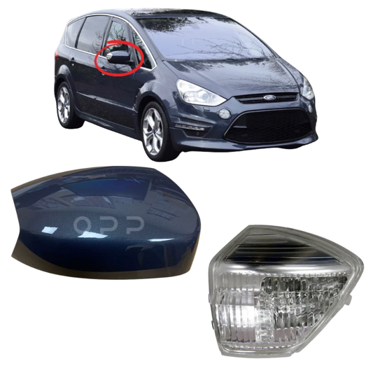 Ford S-Max 2006-2016 Door Wing Mirror Cover & Indicator Painted Midnight Sky