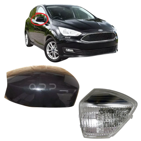 Ford C-Max 2010-2019 Door Wing Mirror Cover & Indicator Painted Panther Black
