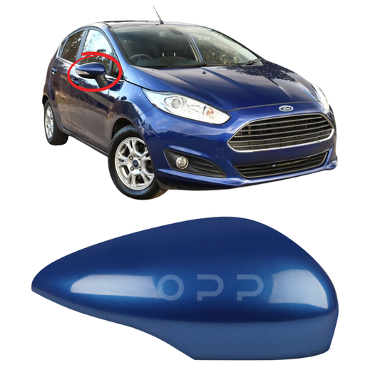 Ford Fiesta 2008-2017 Door Wing Mirror Cover Painted Deep Impact Blue