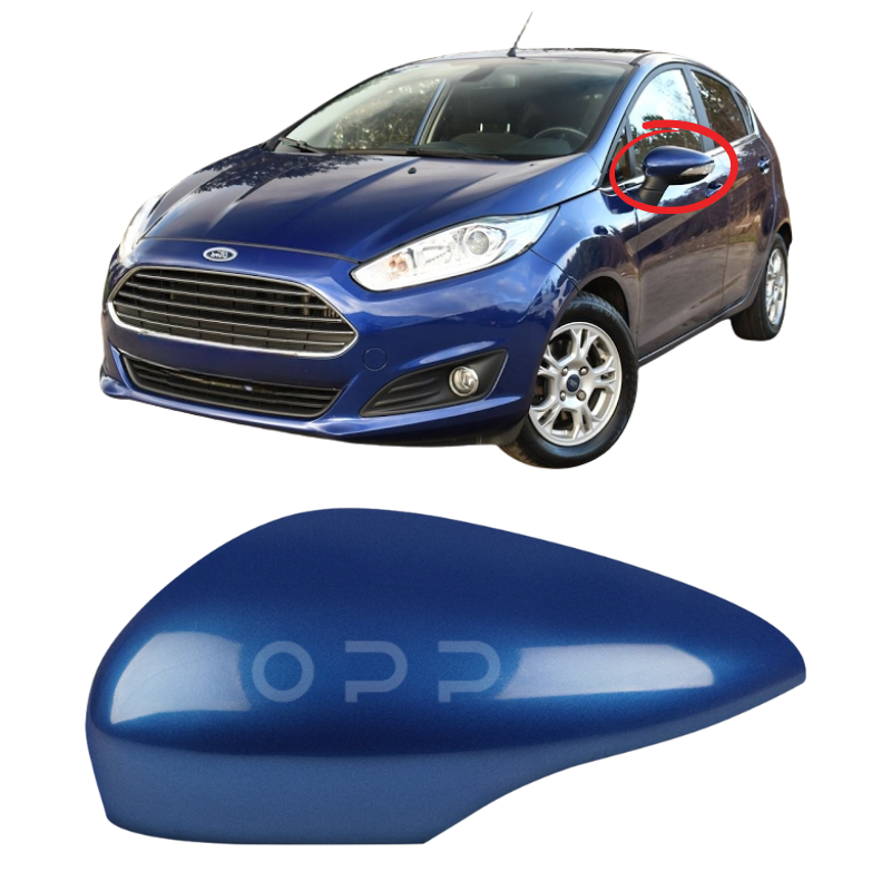 Ford Fiesta 2008-2017 Door Wing Mirror Cover Painted Deep Impact Blue
