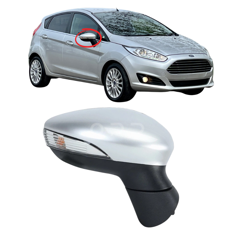Ford Fiesta MK7 2013-2017 Wing Mirror Electric Painted Moondust Silver