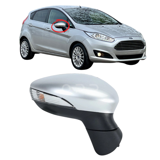 Ford Fiesta MK7 2013-2017 Wing Mirror Electric Painted Moondust Silver