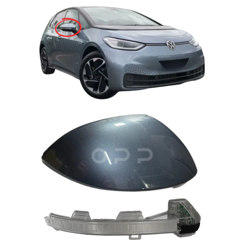 VW ID3 2020- Door Wing Mirror Cover & Indicator Painted Stone Washed Blue LD5H
