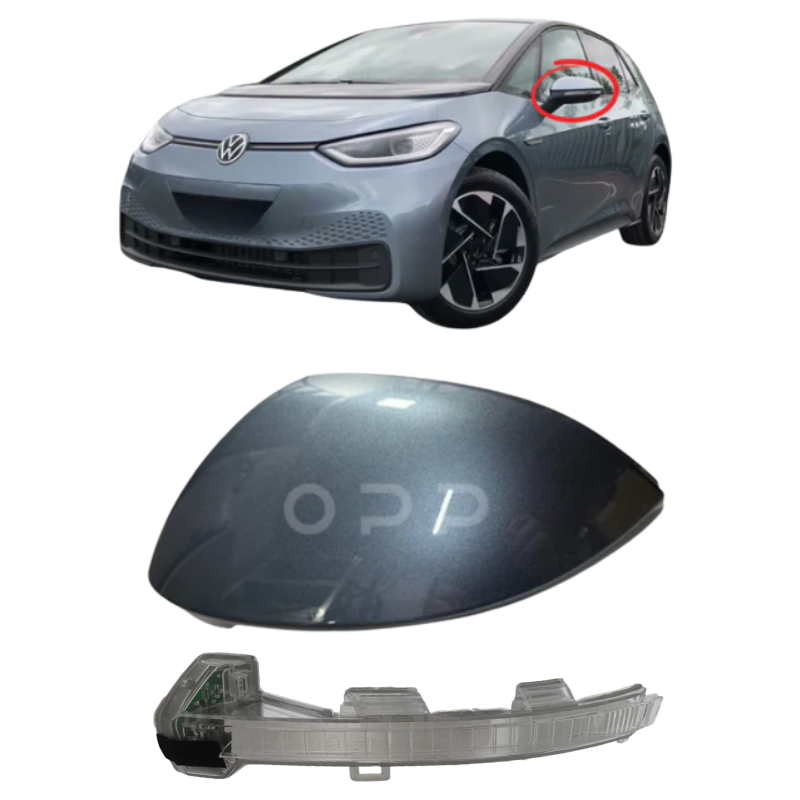 VW ID3 2020- Door Wing Mirror Cover & Indicator Painted Stone Washed Blue LD5H