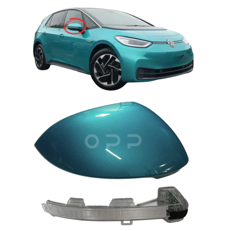 VW ID3 2020- Door Wing Mirror Cover & Indicator Painted Makena Turquoise LC6L