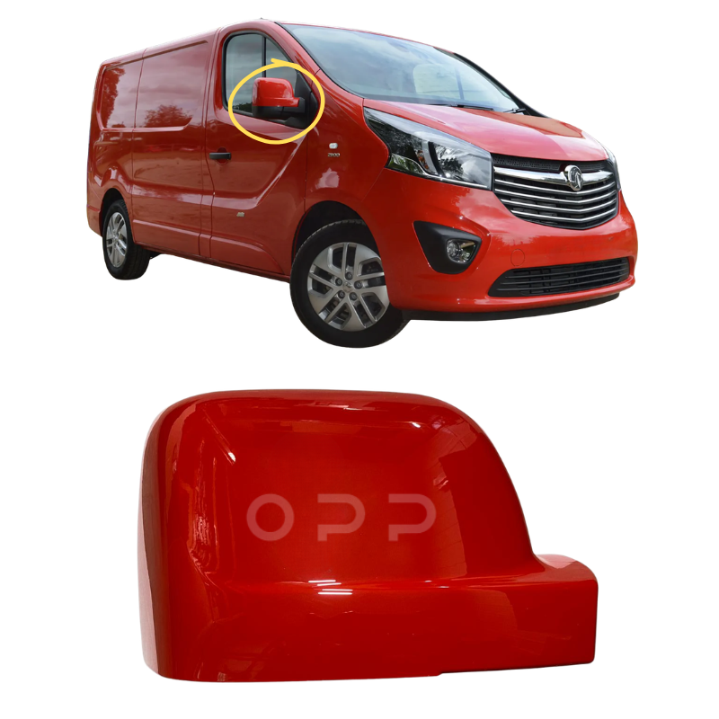 Vauxhall Vivaro 2014-2019 Door Wing Mirror Cover Painted Red