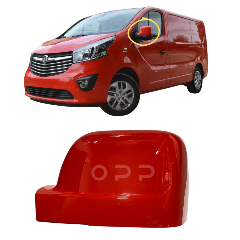 Vauxhall Vivaro 2014-2019 Door Wing Mirror Cover Painted Red