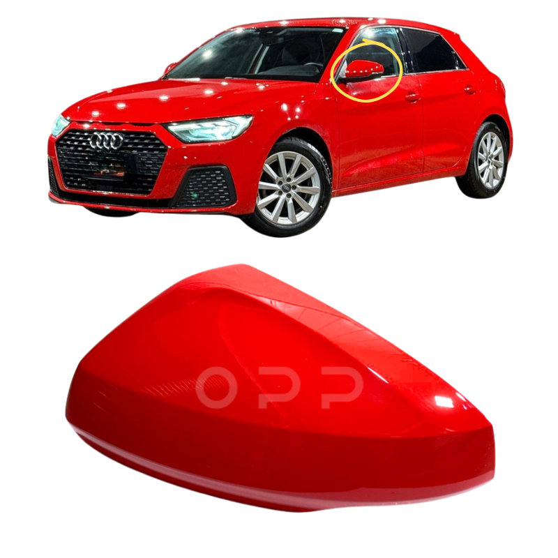 Audi A1 2018- Door Wing Mirror Cover Painted Misano Red