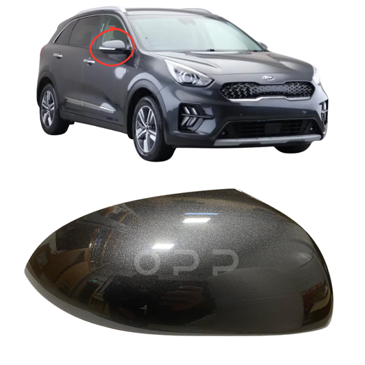 Kia Niro 2016-2022 Door Wing Mirror Cover Painted Interstellar Grey