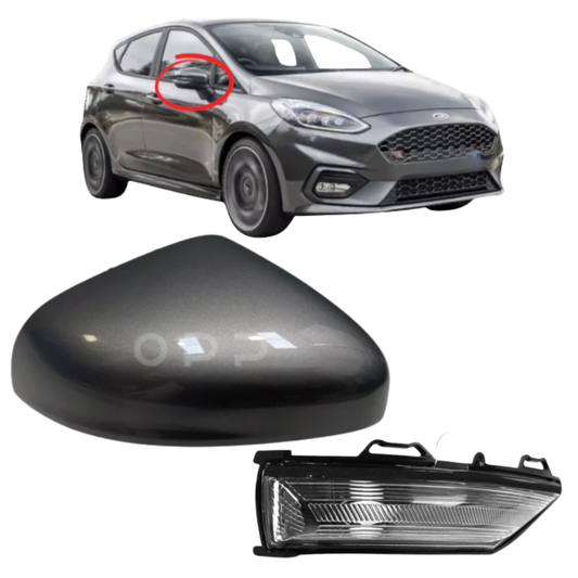 Ford Fiesta MK8 2018- Door Wing Mirror Cover & Indicator Painted Magnetic Grey