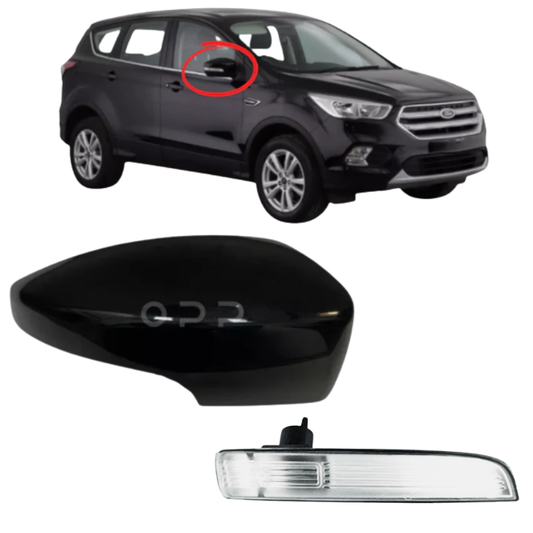 Ford Kuga 2013-2019 Door Wing Mirror Cover & Indicator Painted Panther Black
