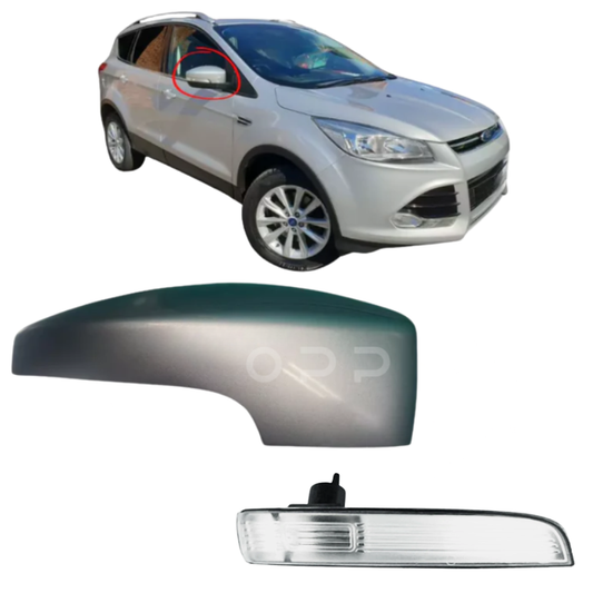 Ford Kuga 2013-2019 Door Wing Mirror Cover & Indicator Painted Moondust Silver