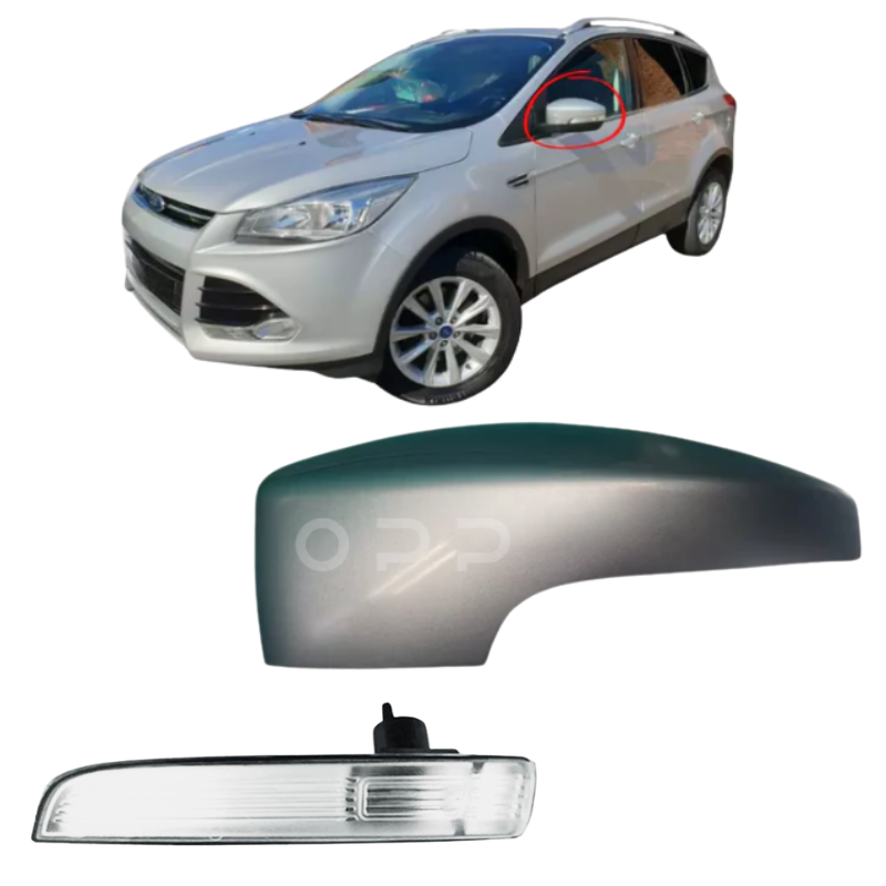 Ford Kuga 2013-2019 Door Wing Mirror Cover & Indicator Painted Moondust Silver
