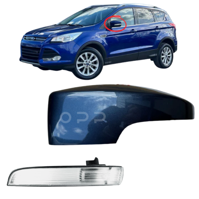 Ford Kuga 2013-2019 Door Wing Mirror Cover & Indicator Painted Chrome Blue