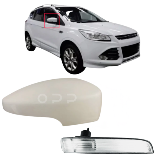 Ford Kuga 2013-2019 Door Wing Mirror Cover & Indicator Painted Frozen White