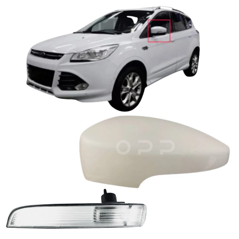 Ford Kuga 2013-2019 Door Wing Mirror Cover & Indicator Painted Frozen White