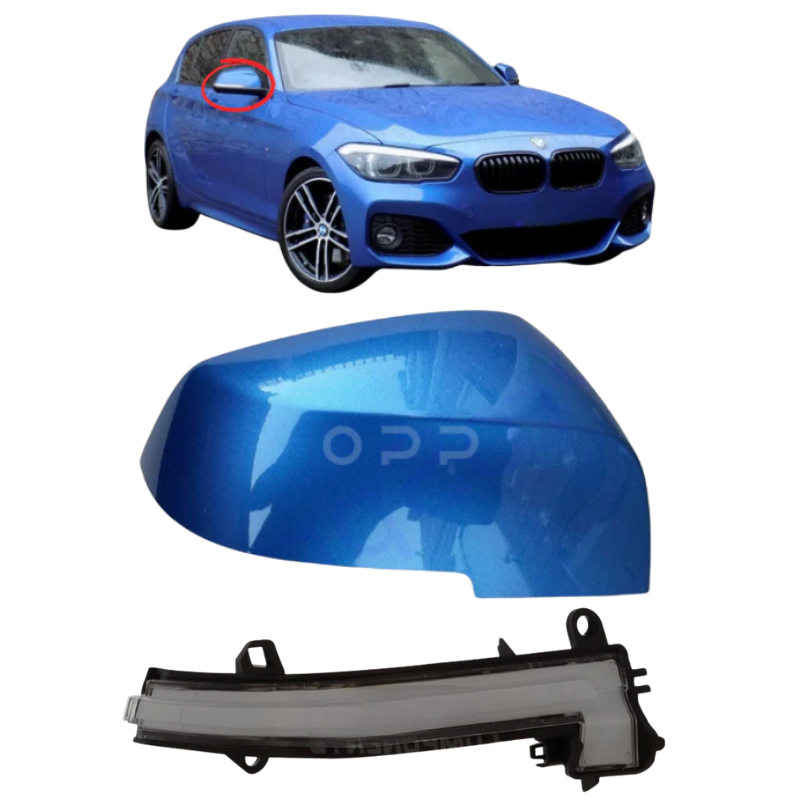 BMW 1 Series 2010-2019 Door Wing Mirror Cover & Indicator Painted Estoril Blue B45