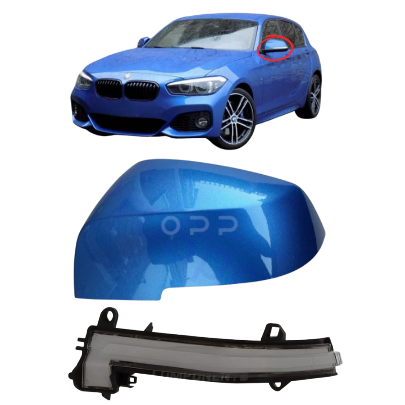 BMW 1 Series 2010-2019 Door Wing Mirror Cover & Indicator Painted Estoril Blue B45